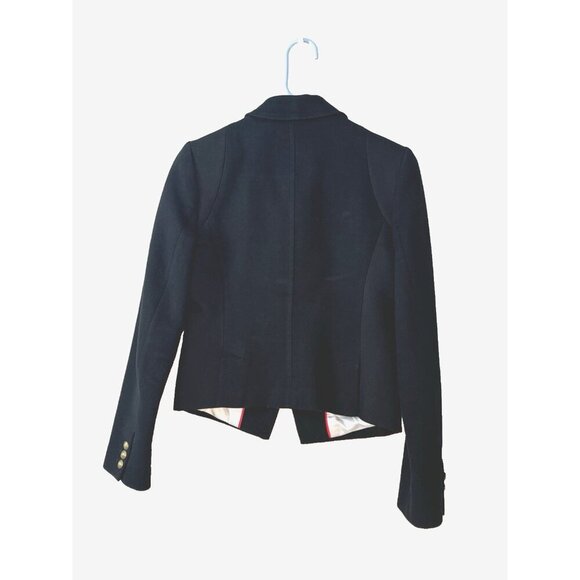 Banana Republic Steampunk Cropped Black 4 Coat Brass Cutaway Gothic Military Fit - Picture 3 of 16